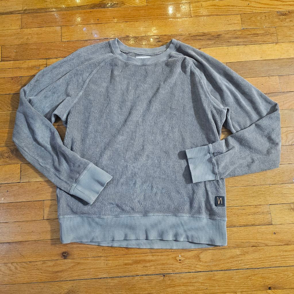 Nudie Jeans Co Gray Samuel Terry Crewneck Sweatshirt Men's Medium